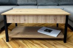 “Desk 2.0” lift top coffee table with storage