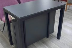 Великий стіл у вітальню розкладний Sensei 53(330)x75x90 см - Антрацит