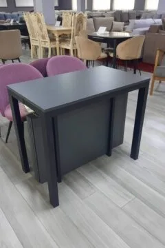 Великий стіл у вітальню розкладний Sensei 53(330)x75x90 см - Антрацит