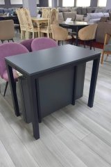 Великий стіл у вітальню розкладний Sensei 53(330)x75x90 см - Антрацит