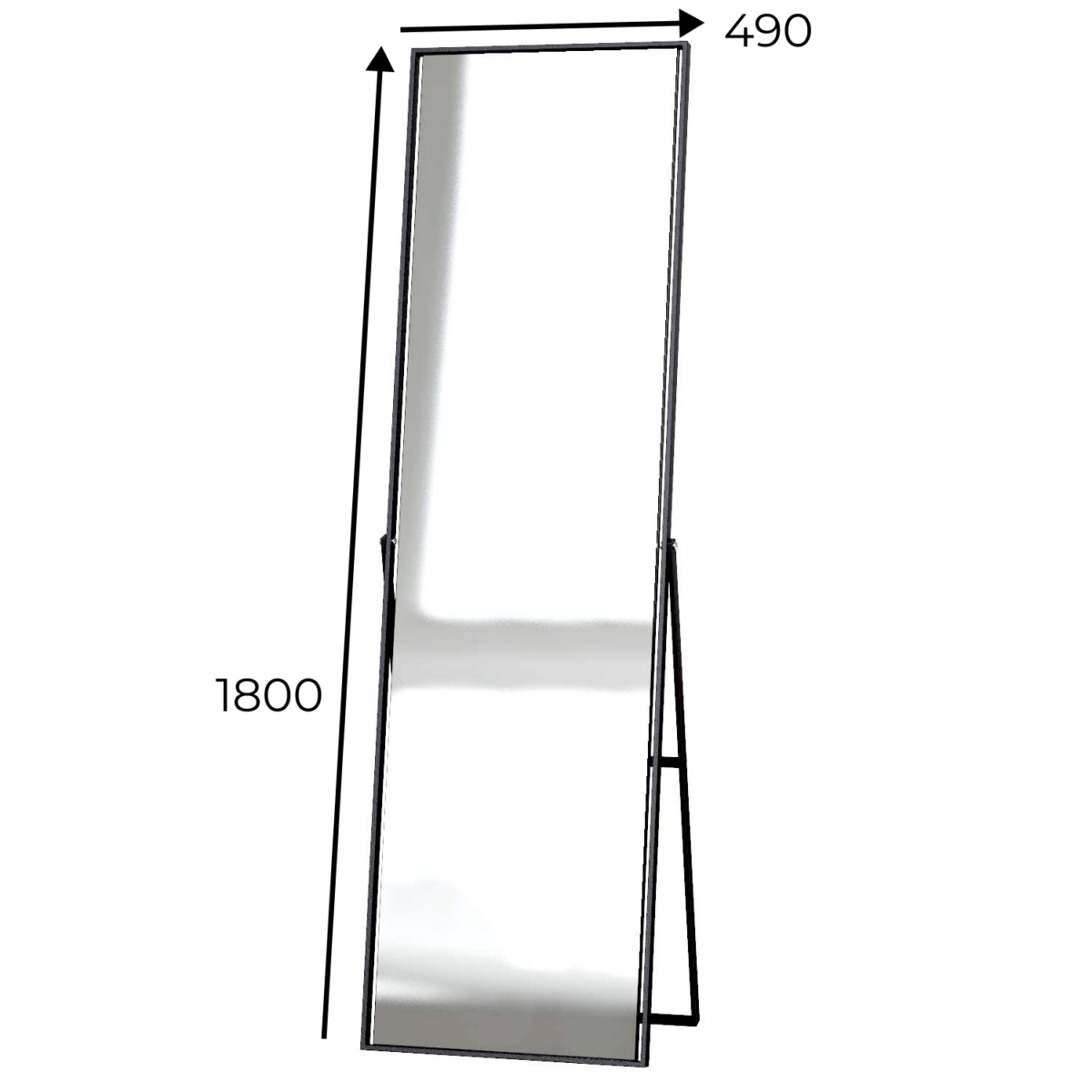 “Ascet” Full Body Standing Mirror 180*49 cm - measurements