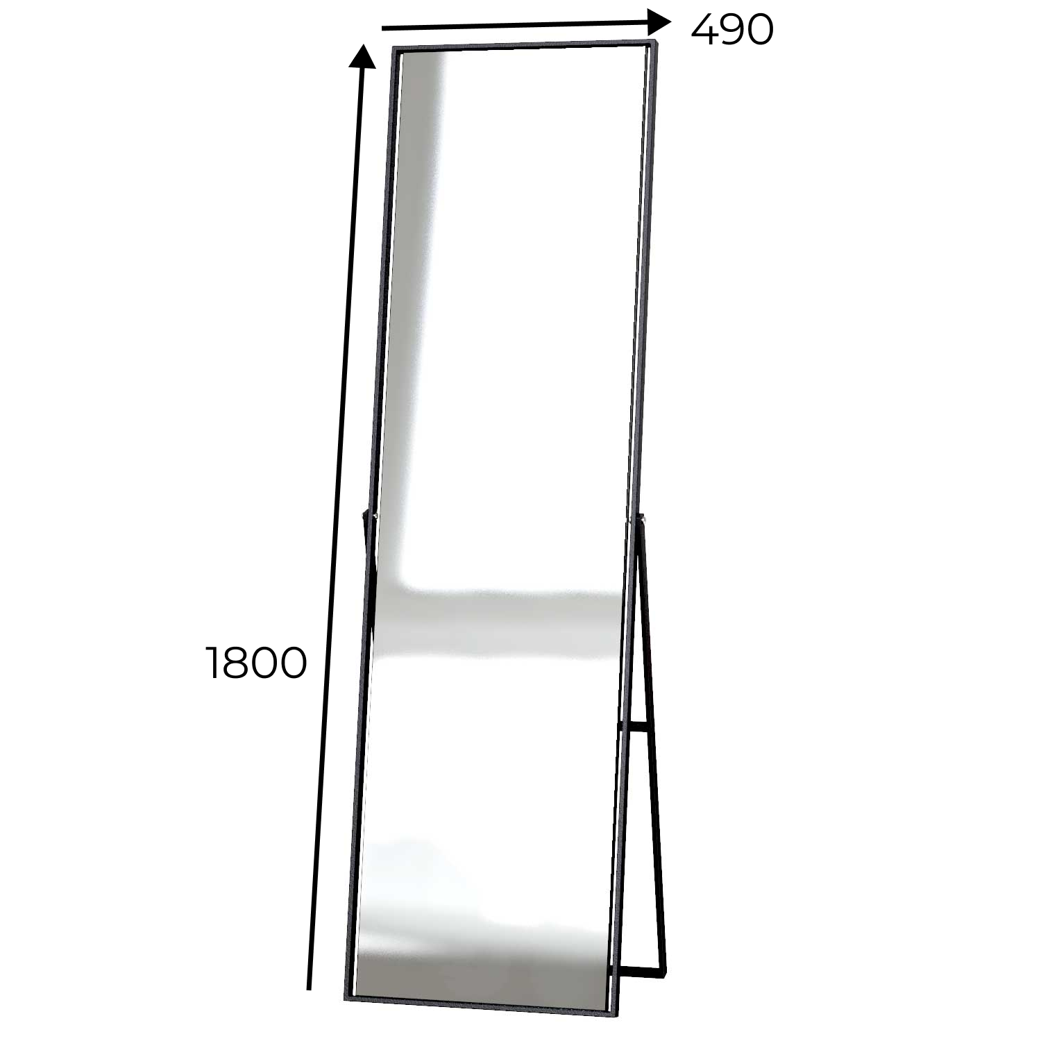 Зеркало напольное “Ascet” 180*49 см - габариты