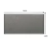“Ascet” black rectangle mirror 100×49 cm - measurements