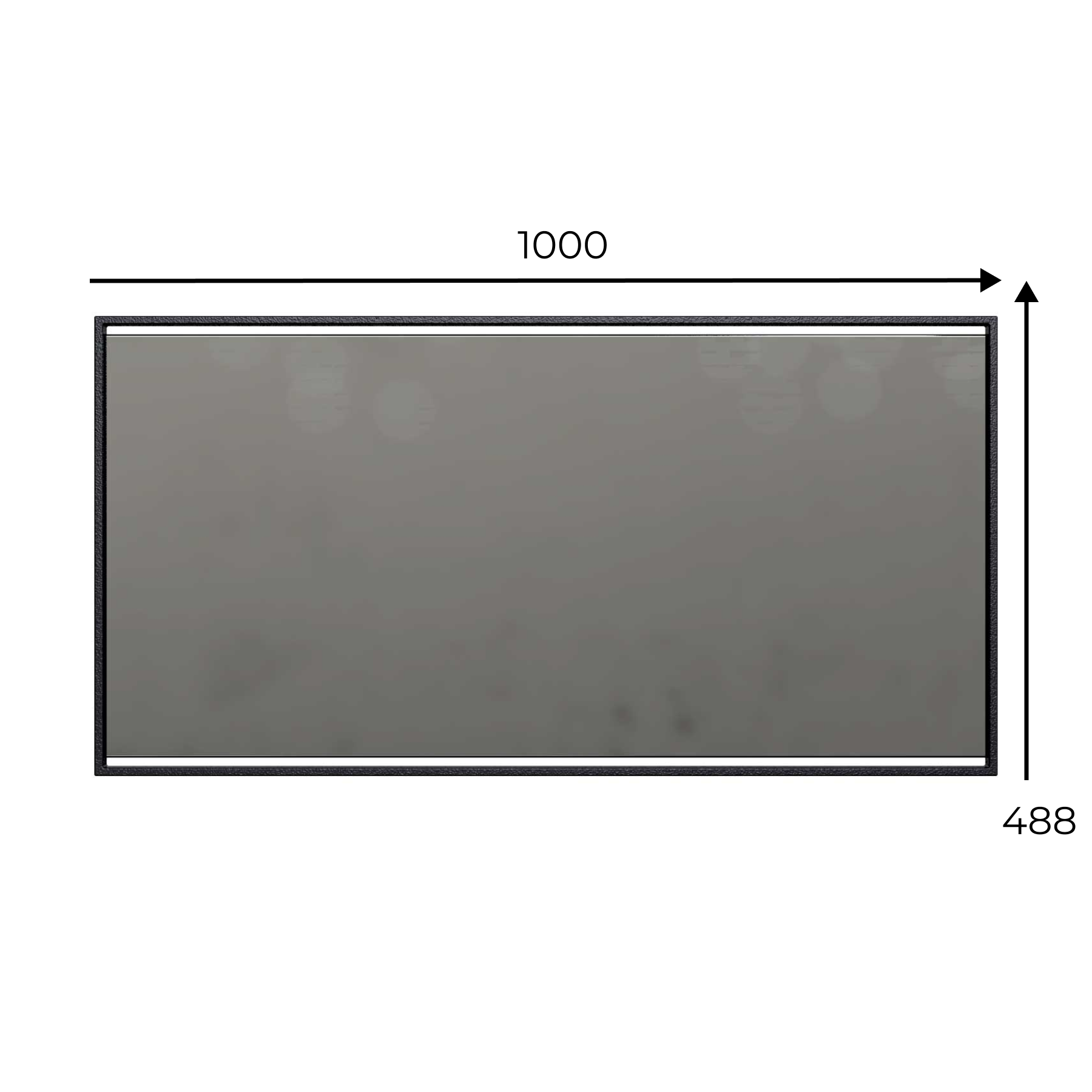 Настінне прямокутне дзеркало “Ascet” 100×49 см - габарити