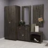 Настенное зеркало в прихожую в деревянной раме Bourbon 120*60 см – Дуб Табак
