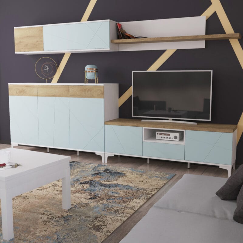 Комод для спальни Picassa 170x110x55 см – Голубая лагуна