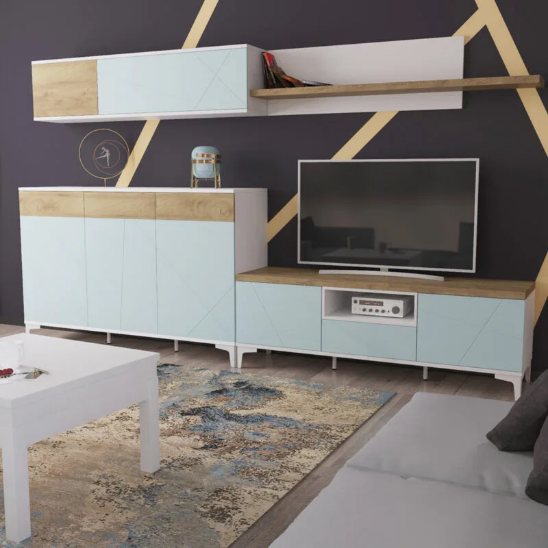 Комод для спальни Picassa 170x110x55 см – Голубая лагуна