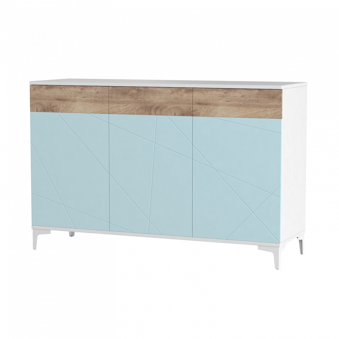 Комод для спальни Picassa 170x110x55 см – Голубая лагуна