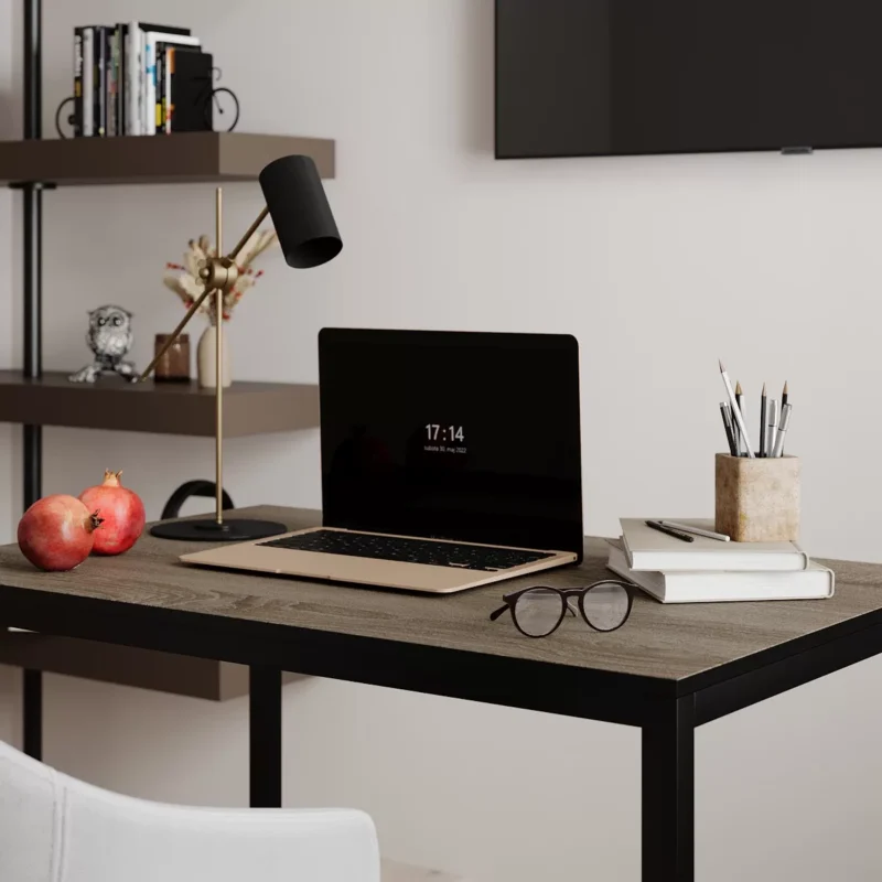 Письменный столик Brevity Loft mid 90x75x67 см – Дуб Винтаж оксид / Черный