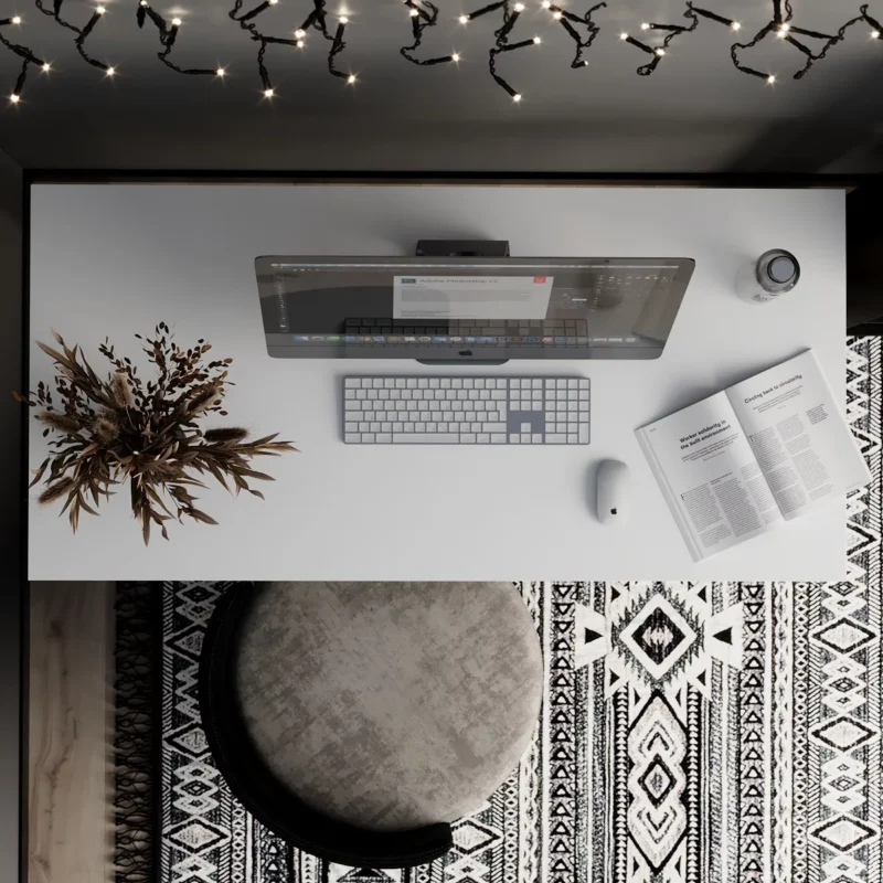 Робочий стіл Brevity Loft standart 140x75x67 см – Білий діамант