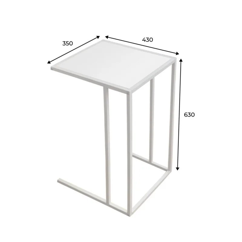 “Fiji Double” sofa side table, 35x63x43 cm - measurements
