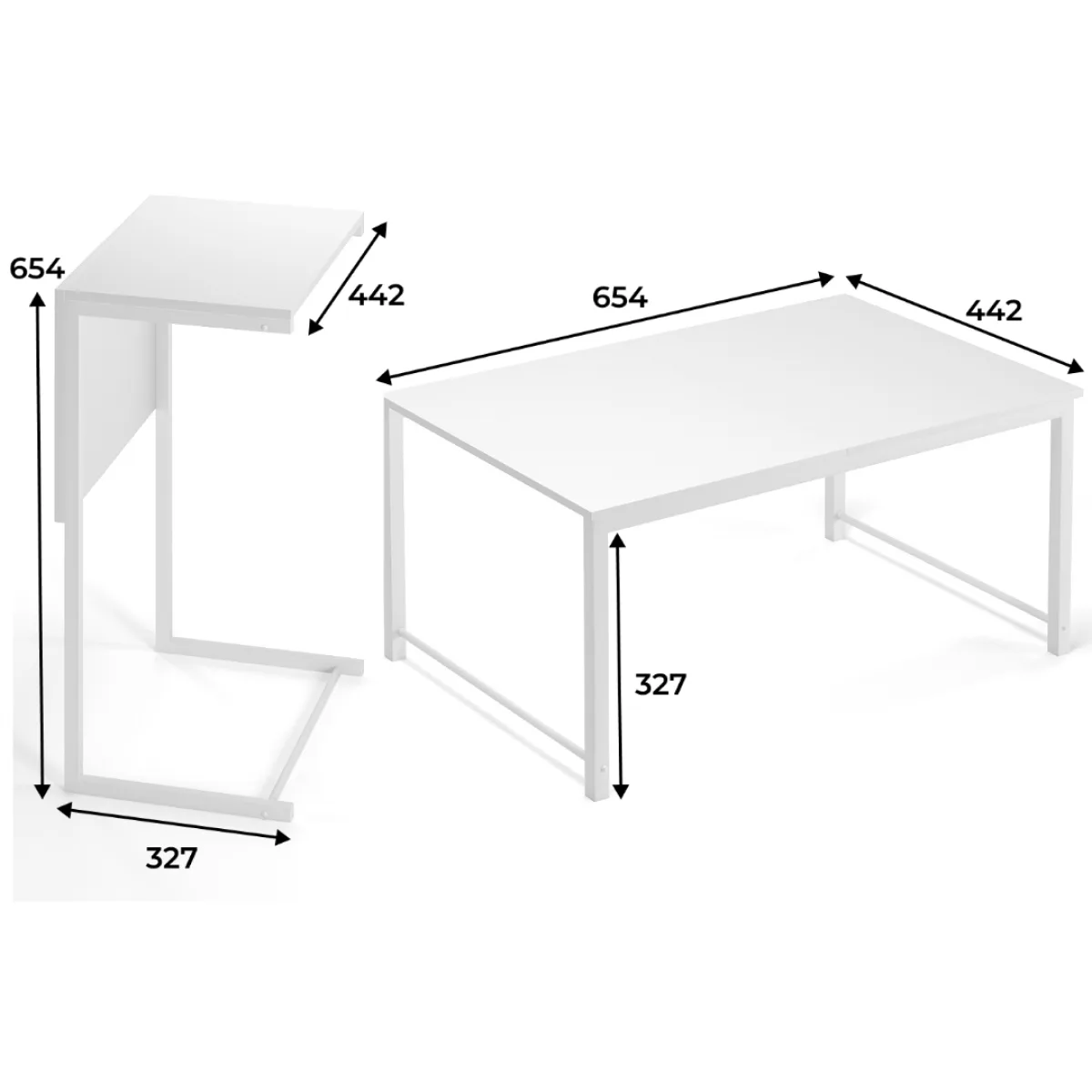 “Just Fiji” sofa side coffee table, 44x65x33 cm - measurements “Just Fiji” sofa side coffee table, 44x65x33 cm - measurements