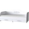Angelica single ottoman bed with 2 drawers White Supermate / Nymphaea Alba - image 1