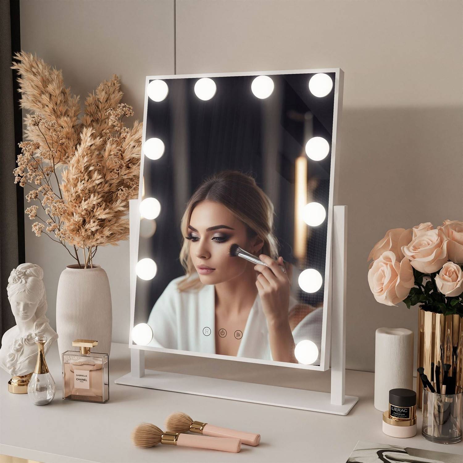 Buy bella led lighted vanity mirror 36x47.5 cm – White Diamond for 3900 UAH Bella led lighted vanity mirror 36x47.5 cm – White Diamond