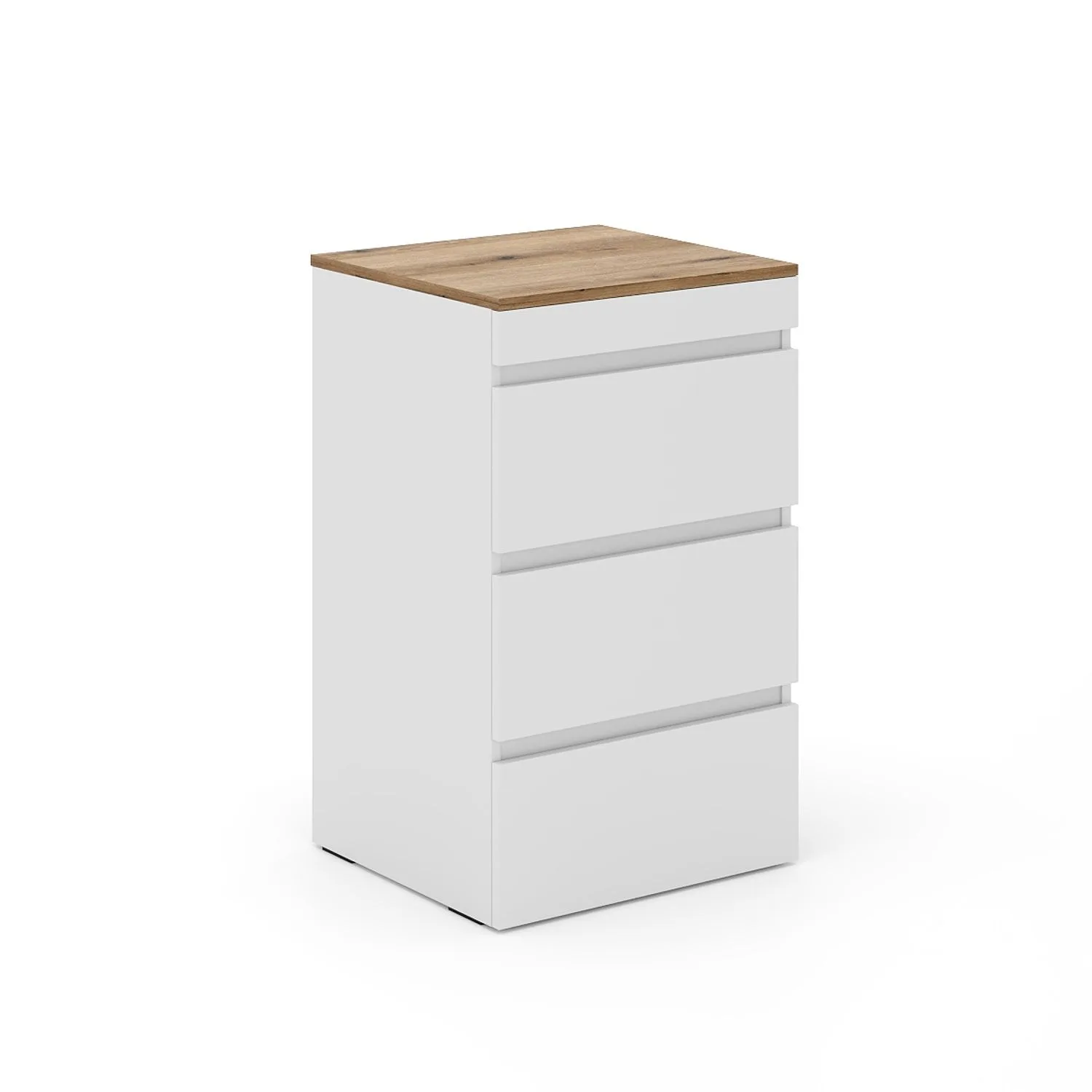 Письмовий стіл з комодом Molli 45(141)x76x50 см – Дуб Евок / Білий діамант