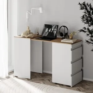 Molli dresser desk combo 45(141)x76x50 cm – Evoke Oak / White Diamond