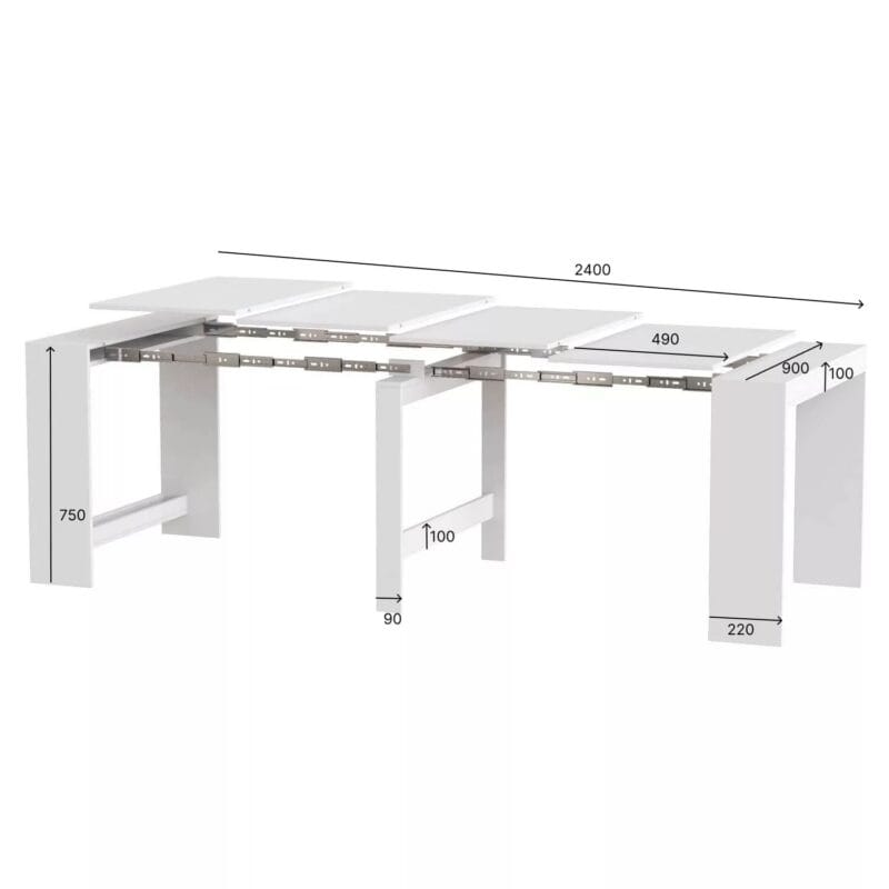 “Python” extendable console table - measurements