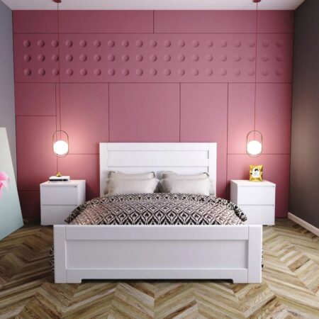 Двуспальная кровать 160х200 Light – Белый бриллиант