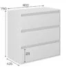 Комод на 3 шухляди Light 80x79x42.5 см - габарити