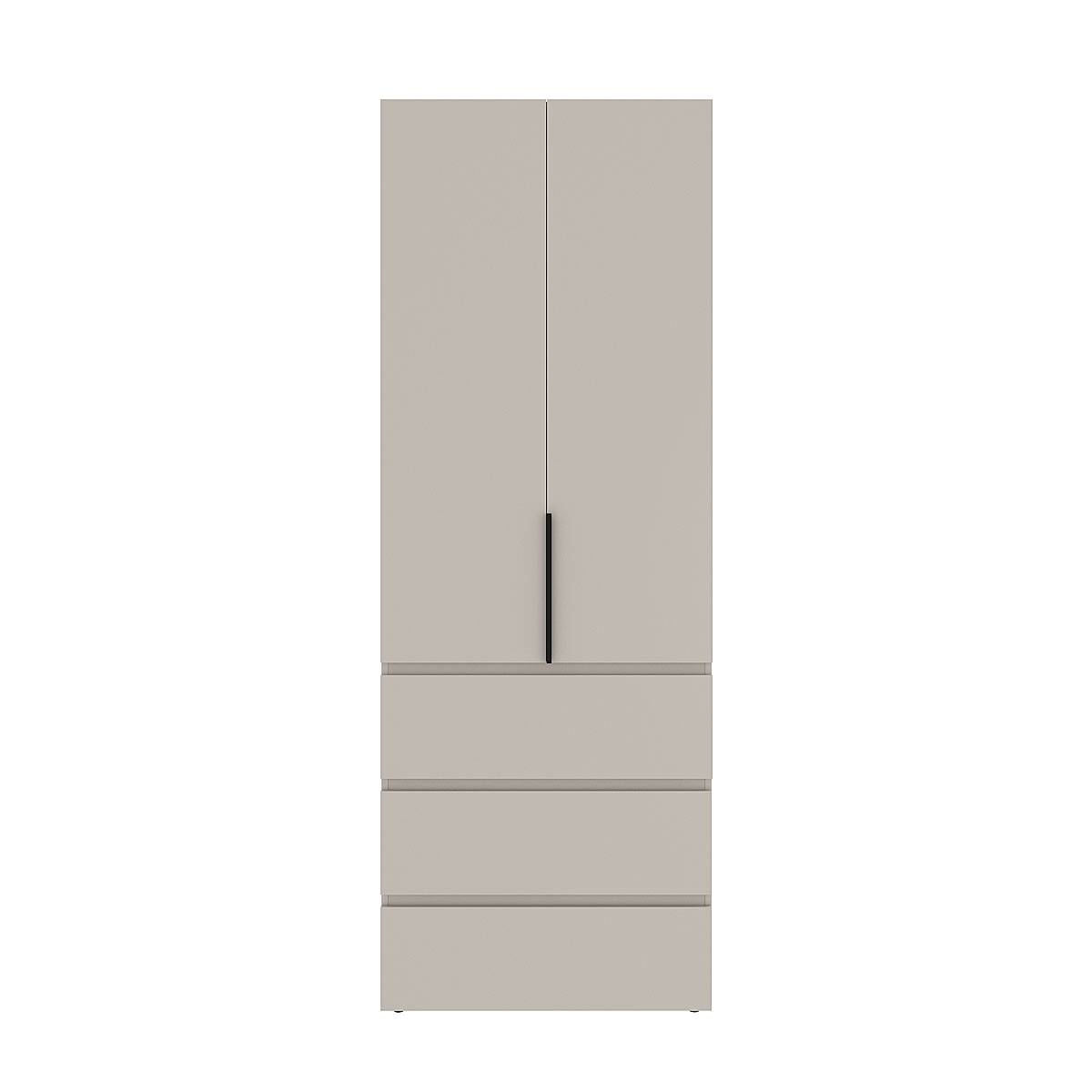 Hinged combined wardrobe №10 Light 160x220x50 cm – Cashmere