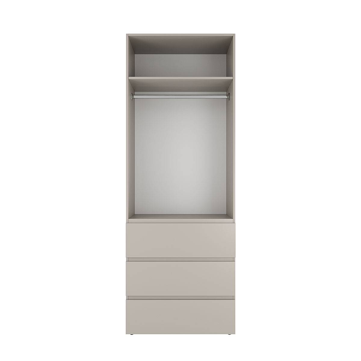Hinged combined wardrobe №10 Light 160x220x50 cm – Cashmere