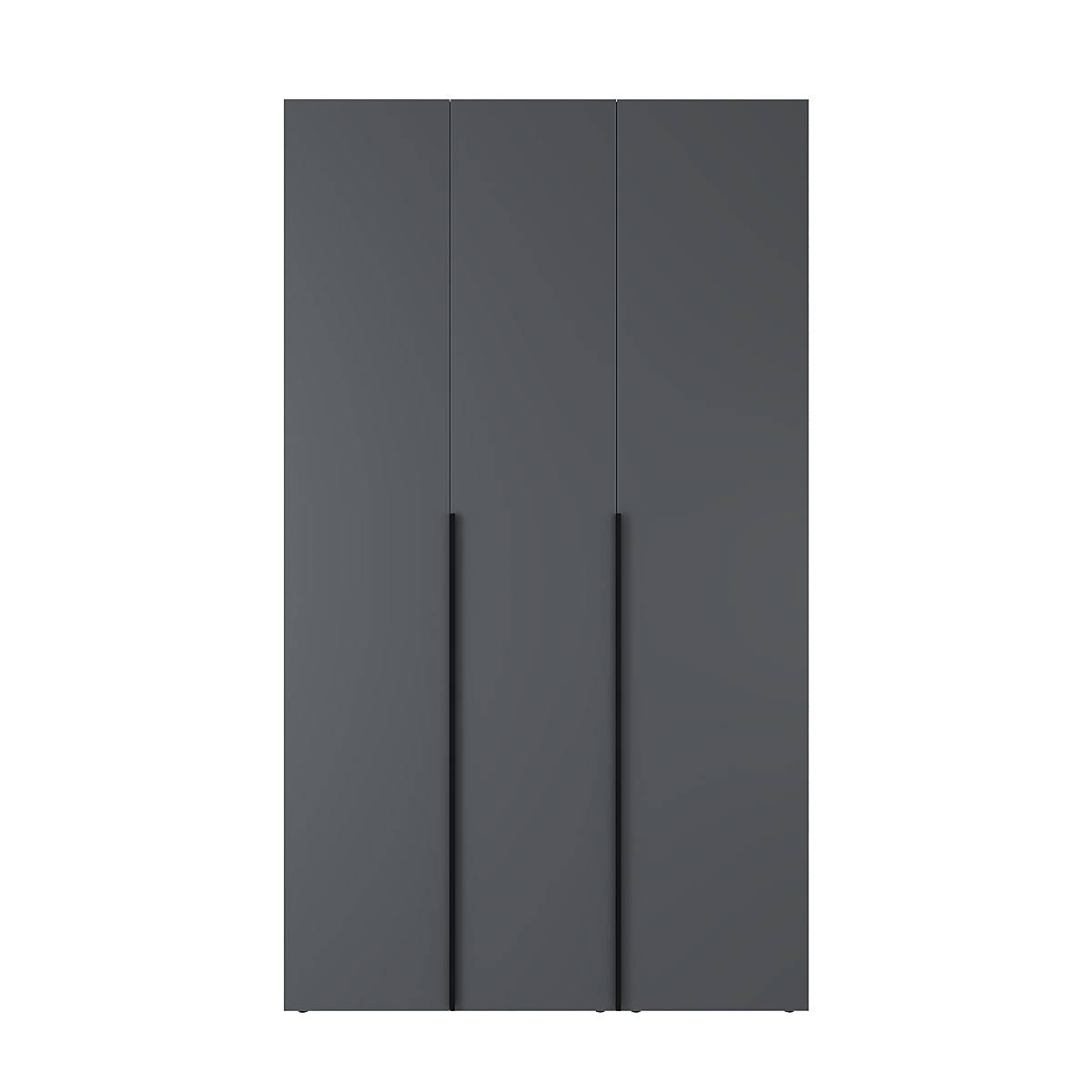 Hinged combined wardrobe №12 Light 120x220x50 cm – Graphite