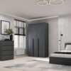 Buy hinged combined wardrobe №12 Light 120x220x50 cm – Graphite for 9744 UAH Hinged combined wardrobe №12 Light 120x220x50 cm – Graphite