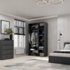Buy hinged combined wardrobe №12 Light 120x220x50 cm – Graphite for 9744 UAH Hinged combined wardrobe №12 Light 120x220x50 cm – Graphite