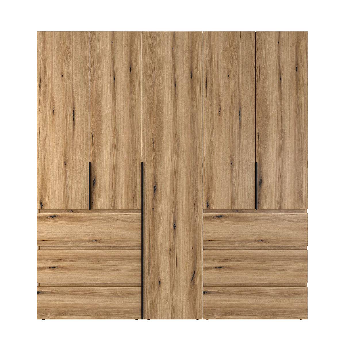 Hinged combined wardrobe №3 Light 200x220x50 cm – Evoke Oak
