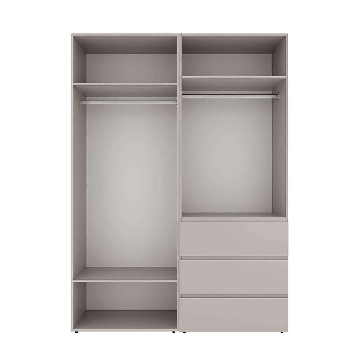 Hinged combined wardrobe №5 Light 160x220x50 cm – Cashmere