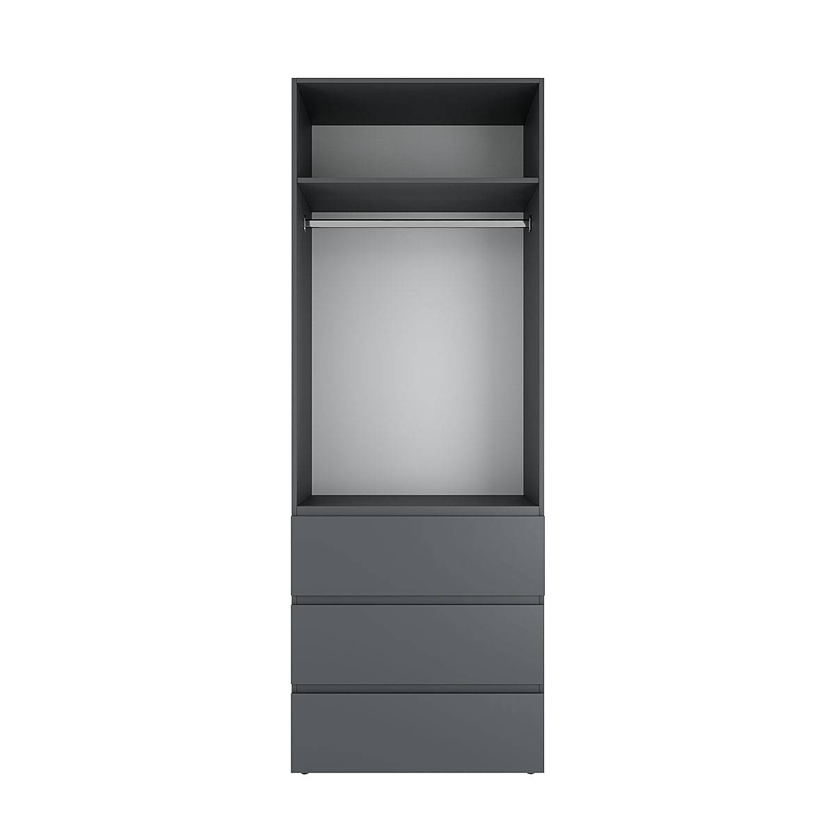 Hinged combined wardrobe №7 Light 120x220x50 cm – Graphite