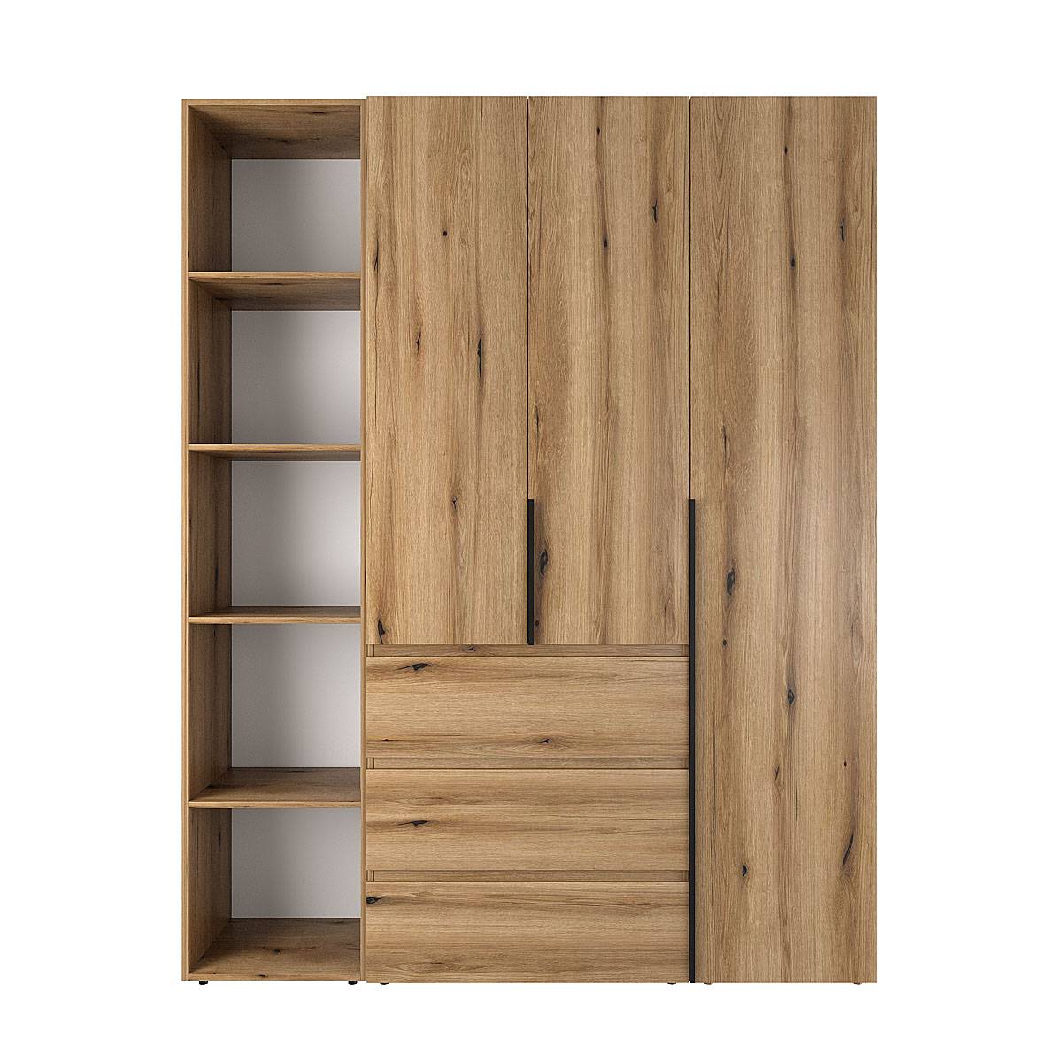 Hinged combined wardrobe №8 Light 160x220x50 cm – Evoke Oak