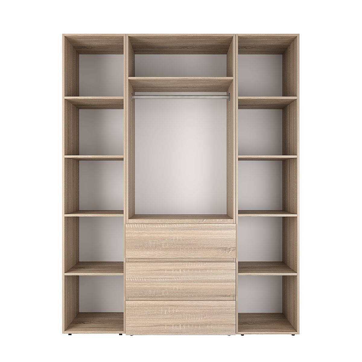 Hinged combined wardrobe №9 Light 160x220x50 cm – Sonoma Oak