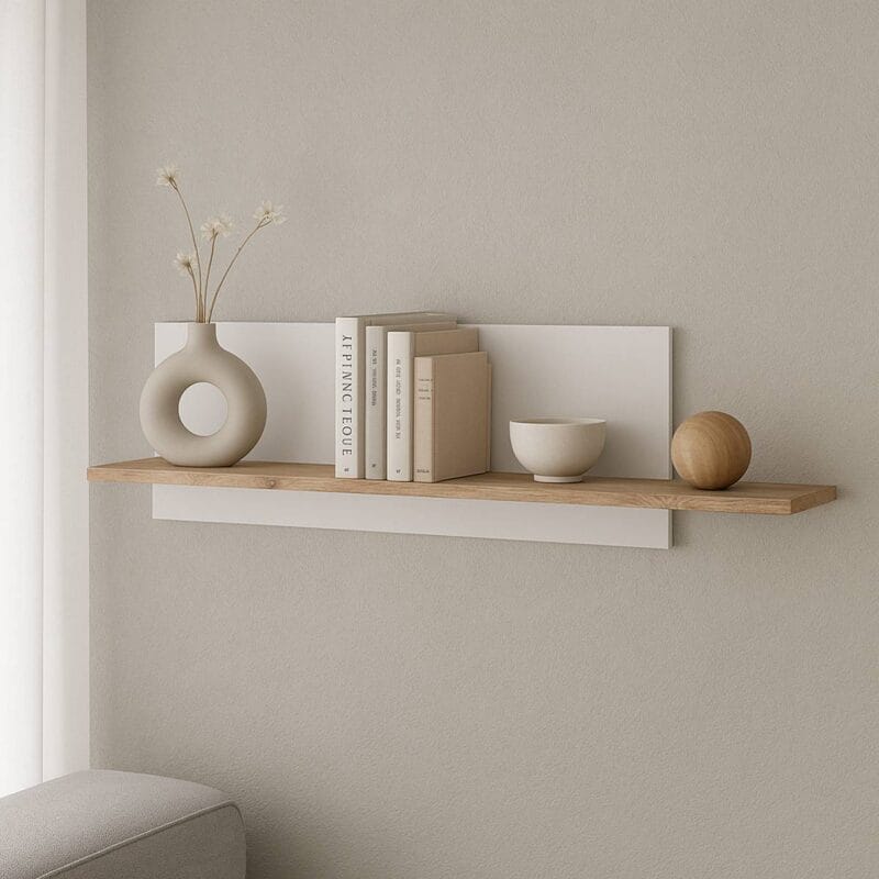 Wall shelf Picassa 170x41x30 cm – White Diamond