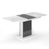 Boston M extendable dining room table 120(160)x75x69 cm – White Diamond / Graphite