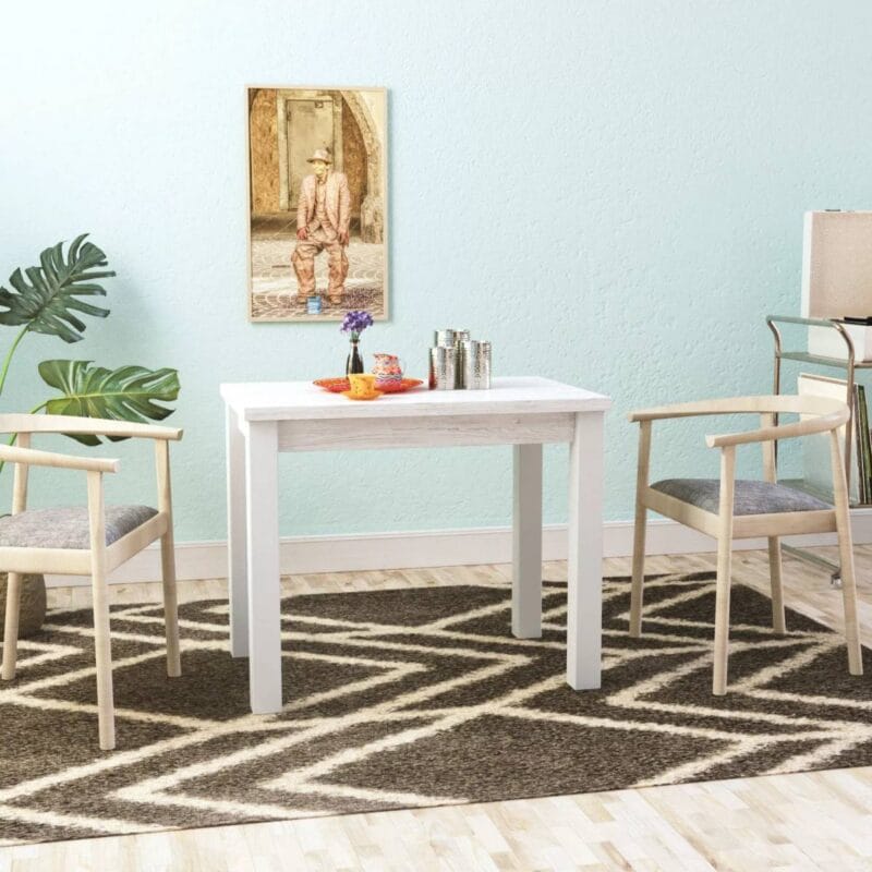Dinner Extendable Dining Table 90(120)x75x60(90) cm – Artwood Light / White Diamond