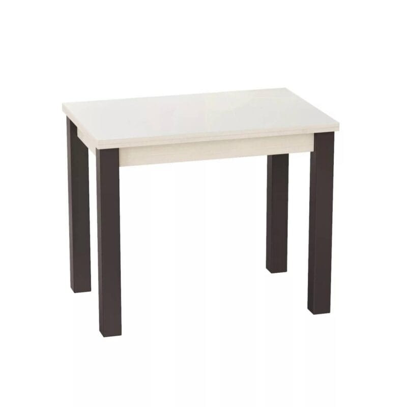 Dinner Glass folding dining table 90(120)x75x60(90) cm – Hickory Rockford Light / Wenge / White