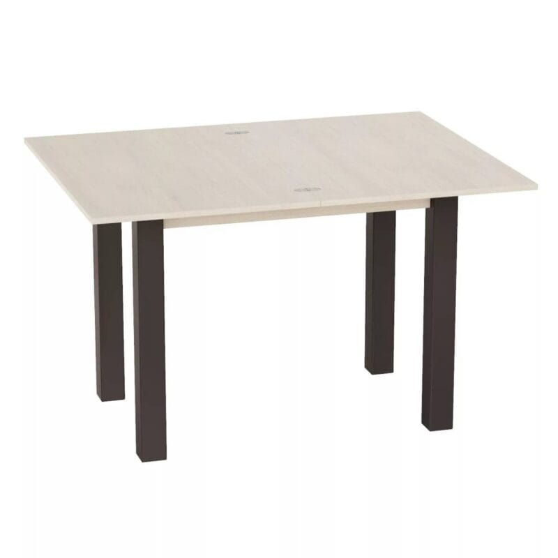 Dinner Glass folding dining table 90(120)x75x60(90) cm – Hickory Rockford Light / Wenge / White