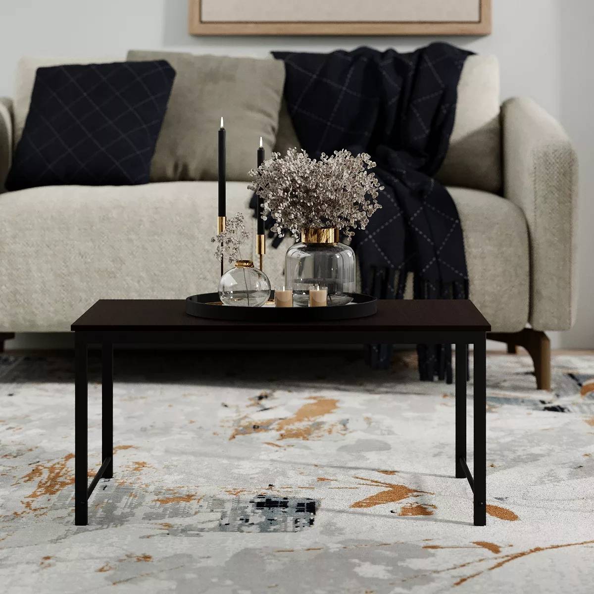 Buy just Fiji sofa side coffee table 44x65x33 cm – Wenge / Black for 1080 UAH Just Fiji sofa side coffee table 44x65x33 cm – Wenge / Black