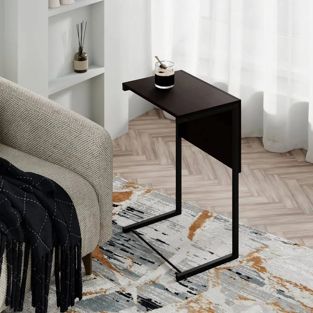 Buy just Fiji sofa side coffee table 44x65x33 cm – Wenge / Black for 1068 UAH Just Fiji sofa side coffee table 44x65x33 cm – Wenge / Black