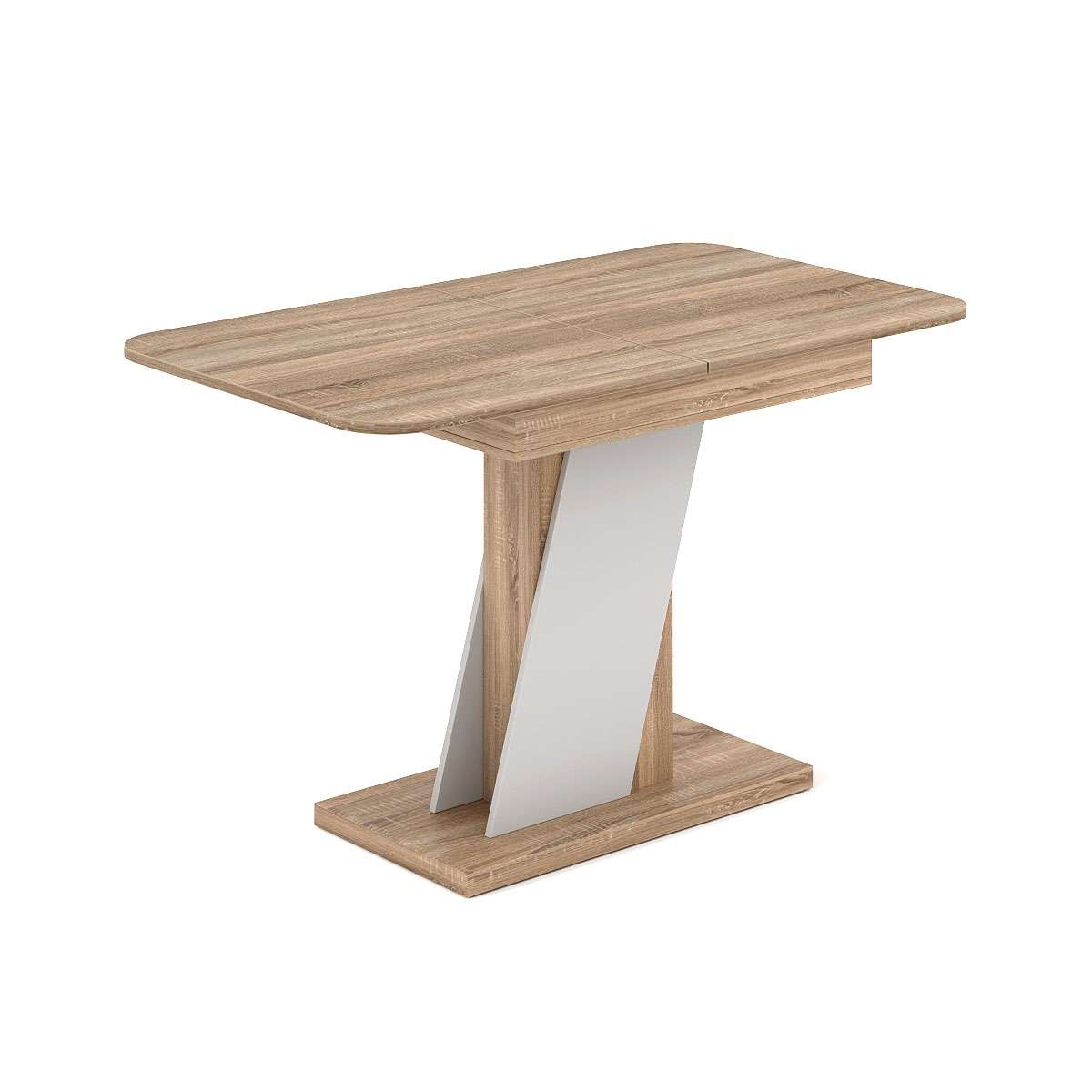Lendi extending dining table 140(180)x75x80 cm – Sonoma Oak / White diamond