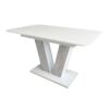 Обеденный стол трансформер Vendi 140(180)x75x80 см – Ателье светлый / Белый бриллиант