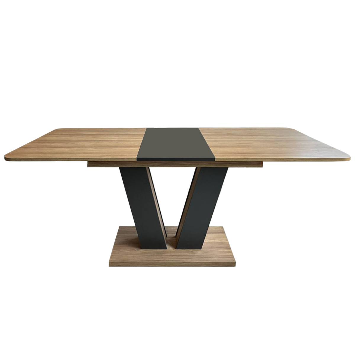 Купити обідній стіл трансформер Vendi 140(180)x75x80 см – Дуб Евок / Графіт за 5586 грн Обідній стіл трансформер Vendi 140(180)x75x80 см – Дуб Евок / Графіт