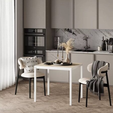 Обідній столик на двох Brevity Loft mini 67x75x67 см – Дуб Сонома / Білий діамант