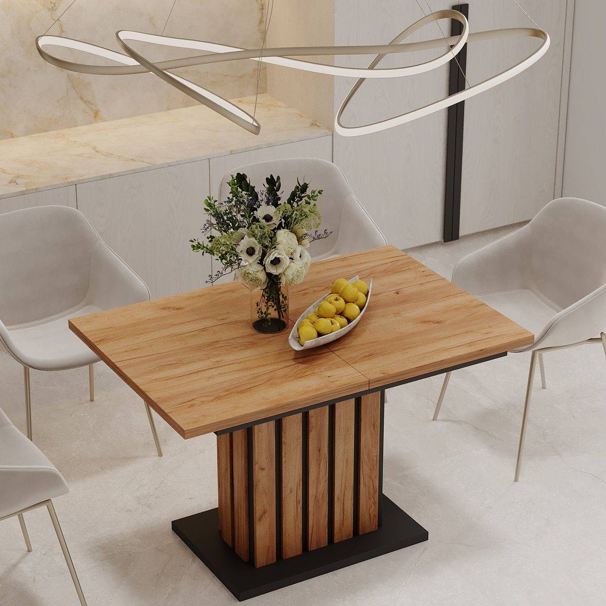 Oxford expanding table 120(160)x75x82 cm – Craft Gold Oak / Graphite