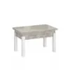 Раскладной журнальный столик B-Fly Glass 120x75x90 см – Ателье светлый / Белый / Жемчужина белая