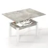 Раскладной журнальный столик B-Fly Glass 120x75x90 см – Ателье светлый / Белый / Жемчужина белая