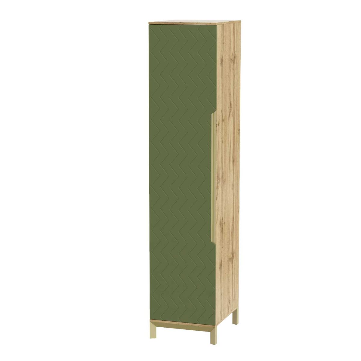 Шафа пенал у спальню Swan 1 50x230x60 см – Балі зелений