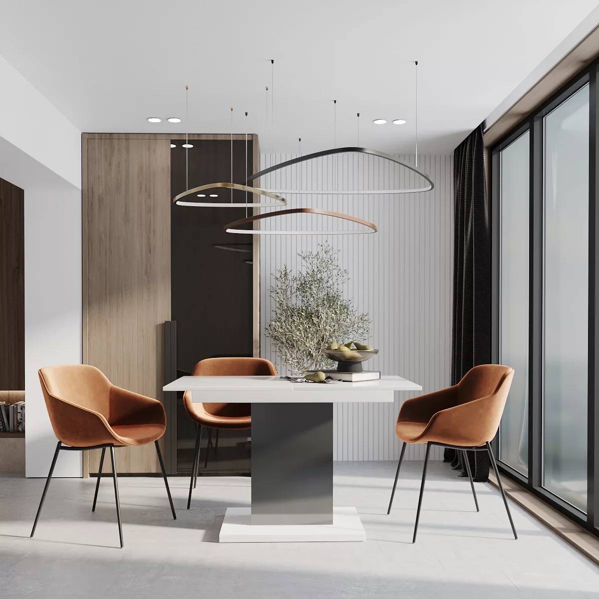 Купити стіл трансформер обідній розкладний Boston M 120(160)x75x69 см – Білий діамант / Графіт за 7380 грн Стіл трансформер обідній розкладний Boston M 120(160)x75x69 см – Білий діамант / Графіт