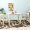 Стол на кухню раскладной Dinner 90(120)x75x60(90) см – Артвуд светлый / Белый бриллиант